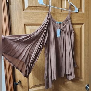Maurice's cold shoulder, flare sleeve top.